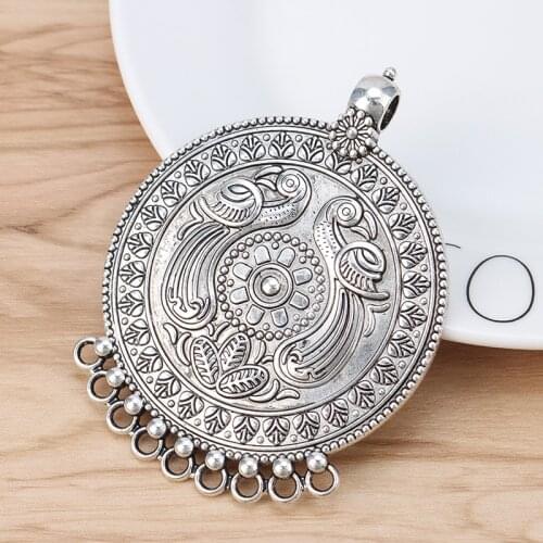 5pcs Large Tribal Bohemian Boho Totem Multi Strand Connector Charms Pendants for Necklace Jewellery Making