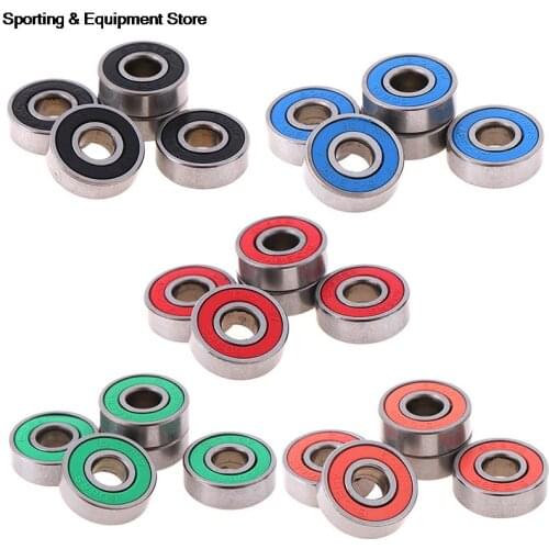 5x ABEC-9 608 2RS Inline Roller Skate Wheel Bearing Anti-rust Skateboard Wheel Bearing Red Sealed 8x22x7mm shaft