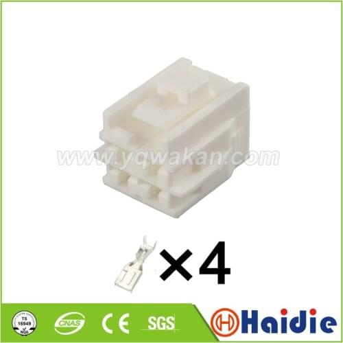 Free shipping 2sets 4pin auto housing plastic plug wiring unsealed cable connector 6098-0516