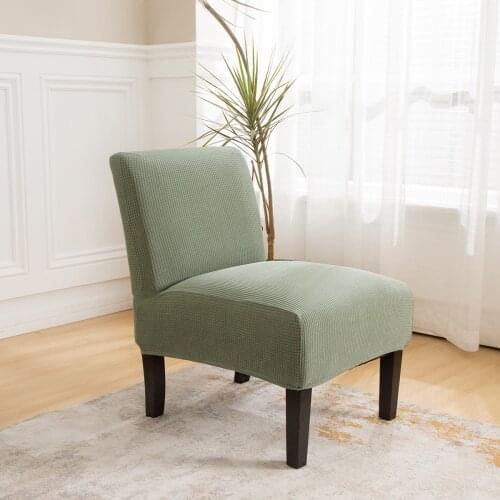 Slipper Chair Slipcover Stretch Contemporary Style Armless Chair Accent Solid Chair Cover Protector Elastic Spandex Modern Decor
