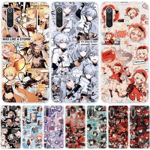 Genshin Impact Game Phone Case For Xiaomi Mi Note 10 11 9 8 10T 9T CC9 A1 A2 A3 Poco F1 X3 F2 Pro Lite 5X 6X Cover Coque