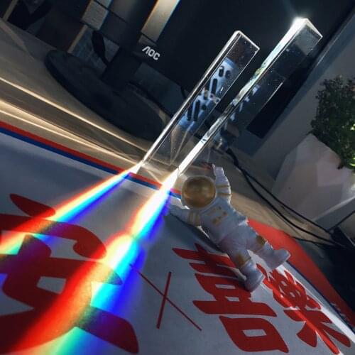 30*30*100mm Dispersion Photo Projects for Childrens Popular Physics Light In Rainbow Optical Glass Experiments