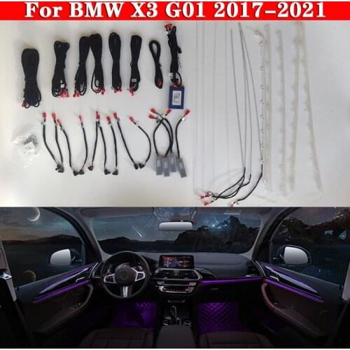 For BMW X3 G01 2017-2021 11 colors Car Ambient Light Screen control Decorative LED Auto Atmosphere Lamp illuminated Strip