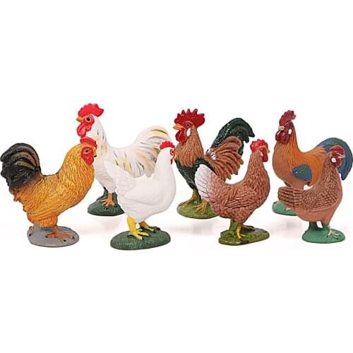 Animals Growth Cycle Chick Hen Life Cycle plastic PVC Model set Action Figures Simulation Chicken Model Educational Kids Toy