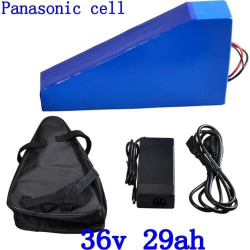 36V battery 36v 30ah electric bicycle battery 36V 29AH lithium ion battery use panasonic cell for 36V 500W 1000W motor+free bag