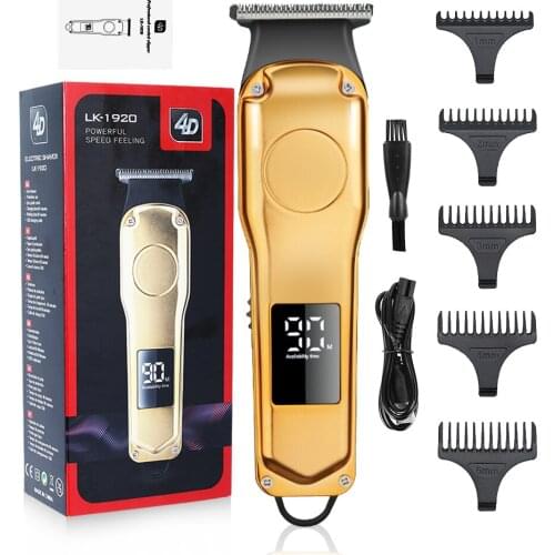 Hair Clipper Professional Electric Beard Trimmer With LED Screen Rechargeable Men Strong Power Steel Cutter Head shaver machine