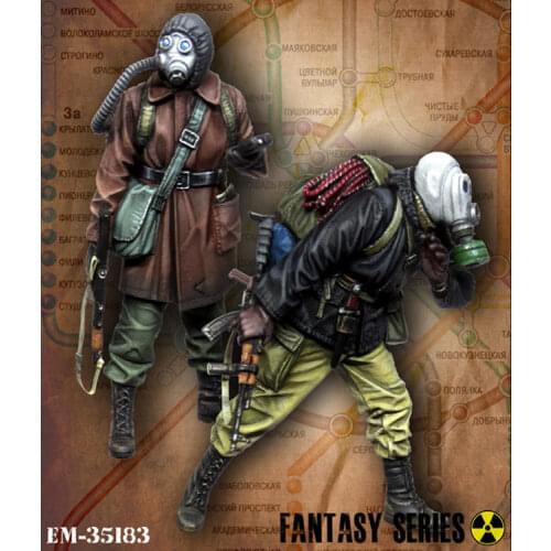 1:35 scale die-cast resin world war Russian special forces soldier war scene model resin assembly model free shipping