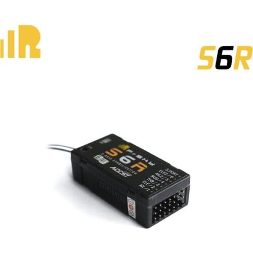 Original FrSky S6R Receiver Original FrSky S6R ACCST 6ch Receiver w/ 3-Axis Stabilization+Smart Port Telemetry For RC Plane