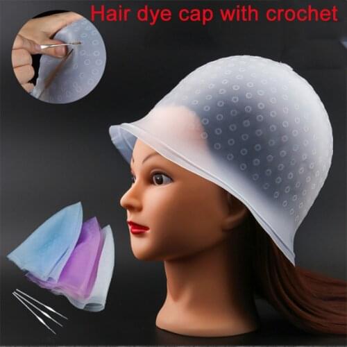 Professional Salon Reusable Hair Dying Cape Hair Coloring Silicon Hat For Barber Salon Center Hair Styling Tools