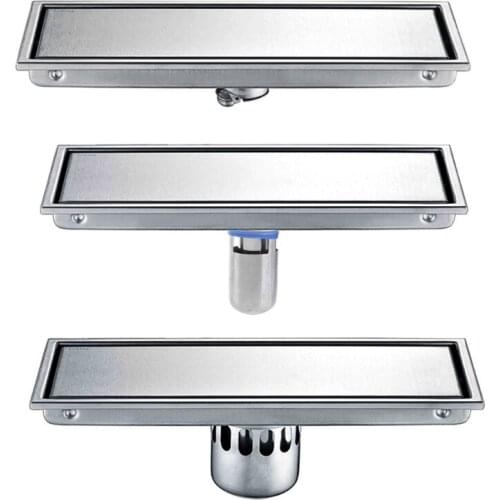 Rectangle Tile Insert Floor Linear Waste Grates Shower Drain Invisible Stainless Steel Bathroom Anti-odor Floor Drainer