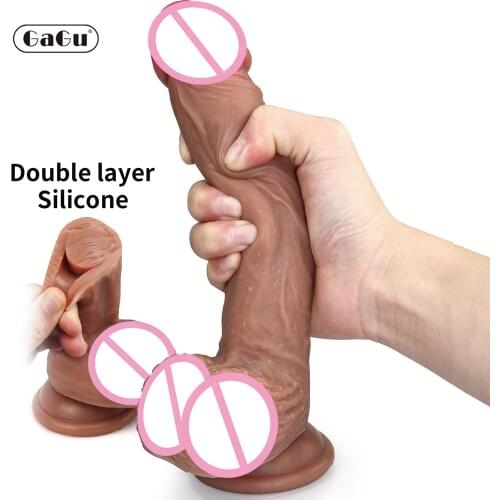 GaGu 8 inch Skin feeling Realistic Dildo soft Big Penis With Suction Cup Sex Toys for Woman Lesbian Strapon Female Masturbation