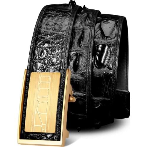 100% Crocodile Genuine Leather Mens Belt Leather Belts For Men High Quality Man Belt Automatic Buckle Belts for Jeans Gift