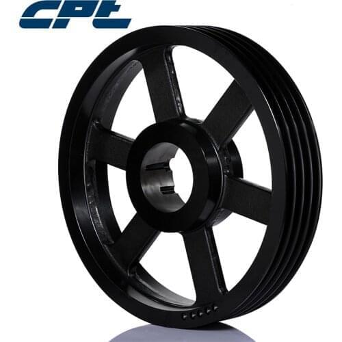 CPT brand SPZ belt pulley, 404mm outside diameter, 2517 taper bush, meet 10-65 mm shaft diameter, black electrophoresis surface