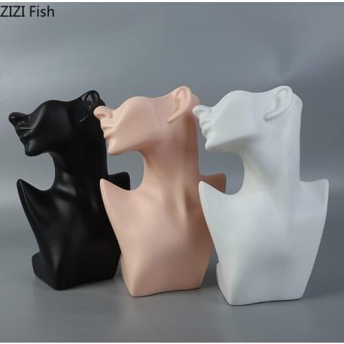 Half Face Figure Statue Ornaments Goddess Figurines Jewelry Display Plastic Model Desk Decor Crafts Statuette Home Decoration