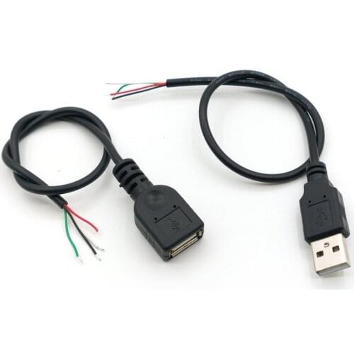 USB 2.0 Type Female/Male TO 4 Pin 4 wire data and charge cable cord for DIY
