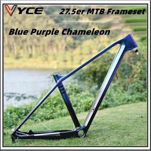 VYCE HQMTB-03 Bright black blue purple chameleon carbon MTB Bicycle Frame 27.5er Carbon mountain frames