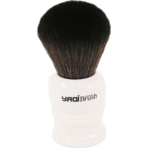 Yaqi 24mm Size Knot White Handle Black Synthetic Hair Shave Brush