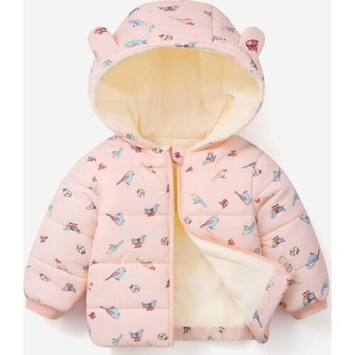 Baby Girls Winter Jacket Kids Warm Cartoon Coat Children Parka Outerwear Casual Snowsuit 2021 Hot Baby Boys Clothing 1-6 Years