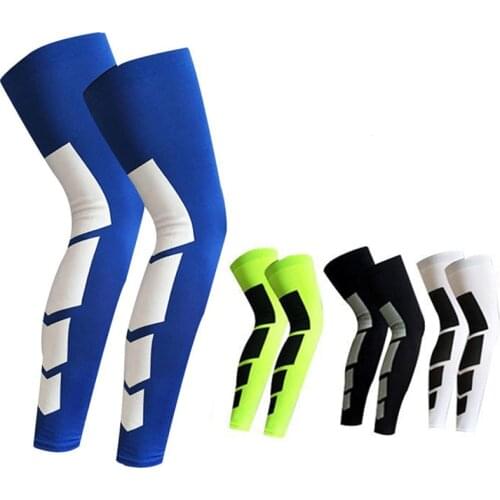 1PCS Super Elastic Lycra Basketball Leg Warmers Calf Thigh Compression Sleeves Knee Brace Soccer Volleyball Knee Support Pads