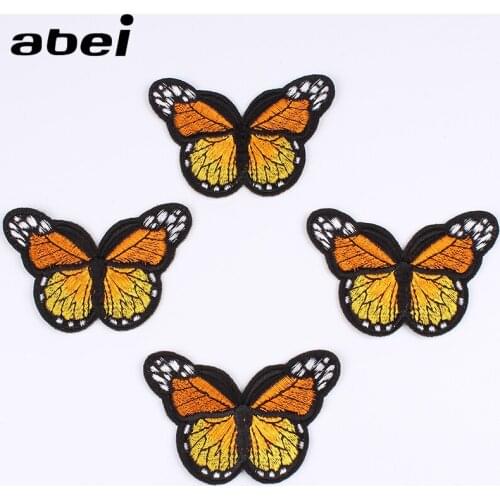 10pcs/lot Embroidered Butterfly Patches Iron On Sew On Cartoon Animal Stickers for Clothing Garments Accessories badge