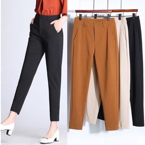 2021 Spring Autumn New Trousers Women Casual Loose Harlan Pants Female High Waist Slim Pants Summer Lady Pants Black Beige Camel