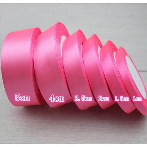 25 Yards/roll) 10/15/20/25/40/50mm Peach Single Face Satin Ribbon Party Decoration Gift Wrapping Christmas Ribbons Sewing