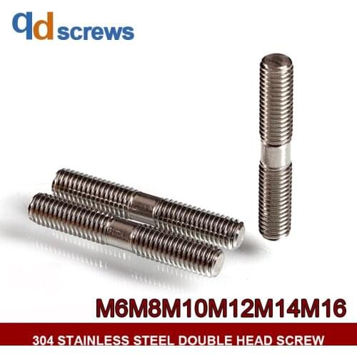 304 M6M8M10M12M14M16 Stainless steel Isometric length Double End Studs GB901