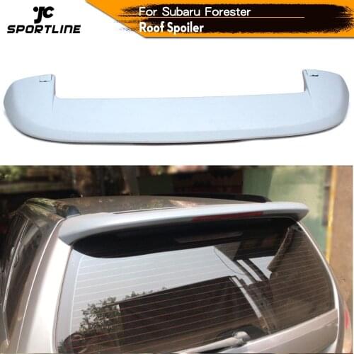 ABS unpainted auto car rear trunk spoiler boot lip with LED light for Subaru Forester 2006-2007