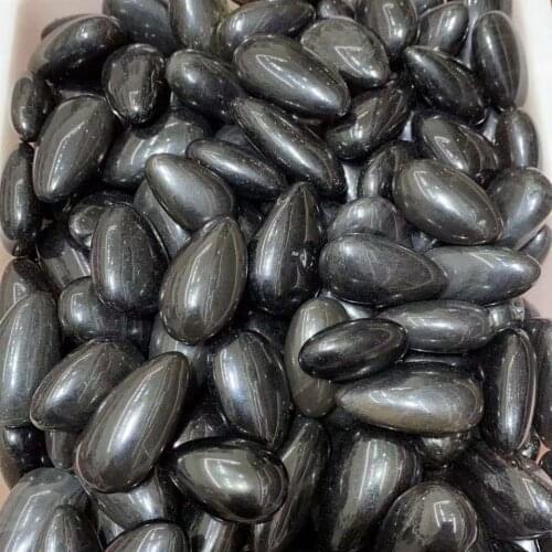 1pcs Black Natural Obsidian Water Drop Pendants Necklaces Lucky for Men Women Safety Amulet Stone Jewelry JoursNeige