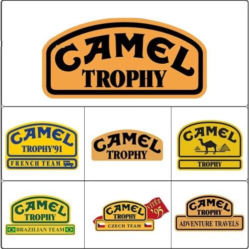 13cm*7cm Car Stickers Decor Motorcycle Decals Camel Trophy PVC Sunscreen Waterproof Decal Creative Decorative Accessories