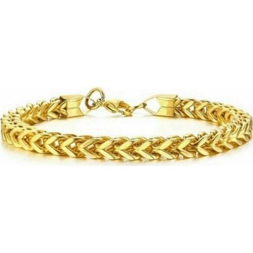 SONGLONG FRANCO LINK CHAINS BRACELETS ARMBAND MALE JEWELRYSTAINLESS STEEL BALI FOXTAIL CHAIN BRACELET FOR MEN