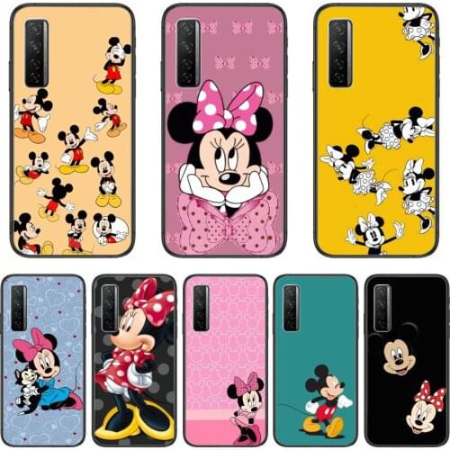 Fashion Disney Mickey cartoon cover Phone Case For Huawei mate 40 30 10 20 40 8 9 Lite Z Pro Black Etui 3D Coque Painting Hoesj