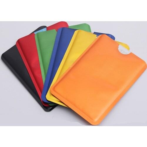 10pcs/Set Unixe Card Holder Working Business Bank Card Holder Cover Case Protection Metal ID Credit Card Cover Bags Badge Holder