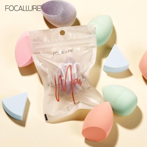 FOCALLURE Professional Soft Cosmetic Puff Microfiber Velvet Powder Concealer Makeup Sponge Tool