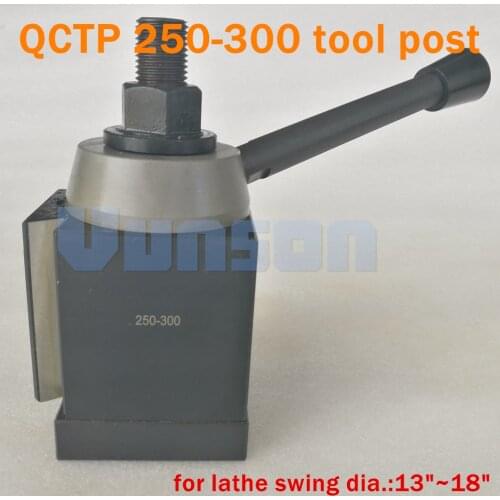 QCTP 250-300 Piston type locking tool post Quick Change Tool QCT post turret for Lathe Swing Dia. 13"~18"