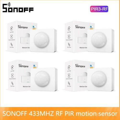 SONOFF PIR3-RF 433MHz EWelink RF PIR Motion Sensor Dual-mode Switching Security Alarm Notification Work With SONOFF RF Bridge