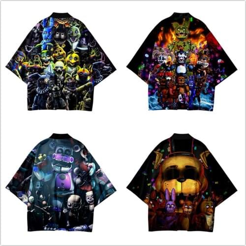 Five Nights At FNAF 3D Printing Japanese Kimono Haori Yukata FNAF Cosplay Women/Men Summer Casual Streetwear Jackets Clothes