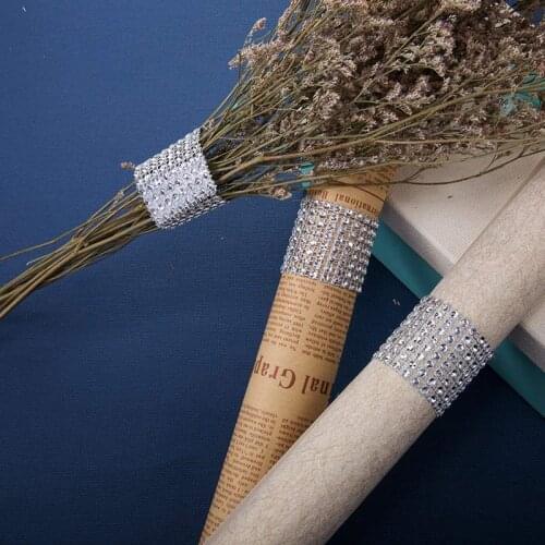 Napkin Rings Rhinestone Napkin Rings Adornment For Wedding Party (100 PCS, Silver)