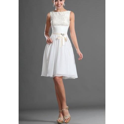 Short Mini Little White Dress Burgundy Bridesmaid Dress Lace V Neck Simple Evening Formal Wedding Guest