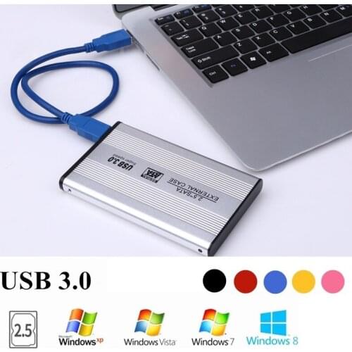 50Pcs/Lot USB 3.0 SATA 2.5" inch HD HDD Hard Disk Drive Enclosure Aluminum Case Box