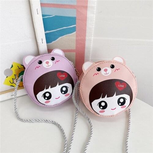 Boys Girls Small Shoulder Bags Fashion Baby Kids Round Coin Purse Wallet Handbags Cute Cartoon Childrens Mini Crossbody Bag