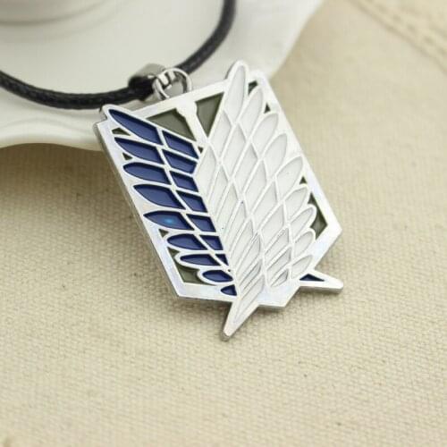 Anime ataque en Titán alas de la libertad de Metal Unisex colgante Shingeki No Kyojin collar Cosplay joyería