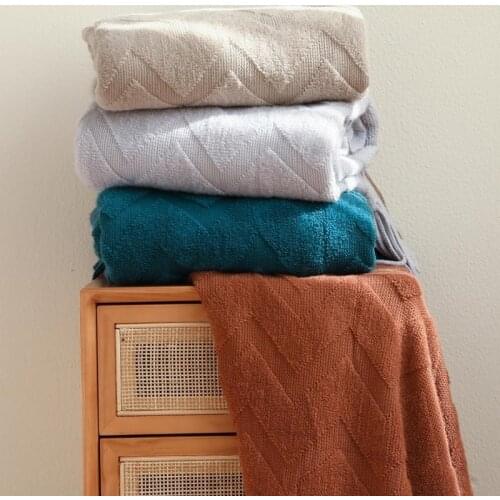 Multi-Function Knitted Blanket With Tassels Nordic Style Sofa Office Siesta Shawl Blanket Cover for Beds Air Condition Blankets
