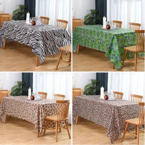 Jungle Animal Environmentally friendly disposable plastic party wedding tablecloth set catering meal tableware table cloth