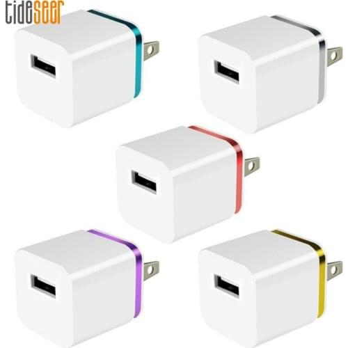 5V 1A US USB Wall Charger Travel Home Adapter Mini Usb Chargers for iPhone Samsung Android Smartphone Tablet 100pcs