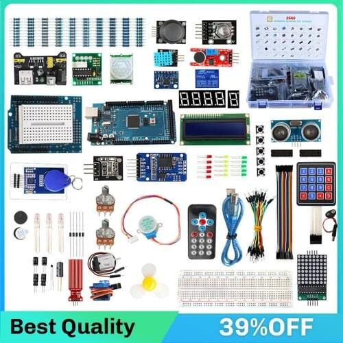 NEWEST RFID Starter Kit for Arduino Mega 2560 R3 16u2 Board,Matrix Keyboard,SW520D Vibration Sensor,9G Micro Servo,Stepper Motor