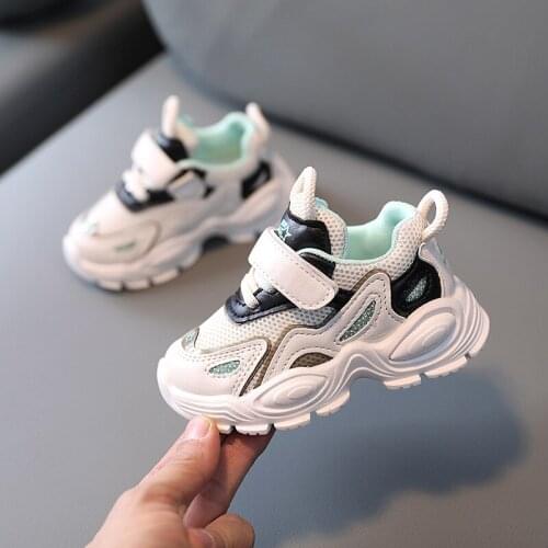 2021 Newest Kids Shoes for Baby Girls and Boys Anti-slip Soft Rubber Bottom Baby Sneaker Casual Flat Shoes Children Size 21-30