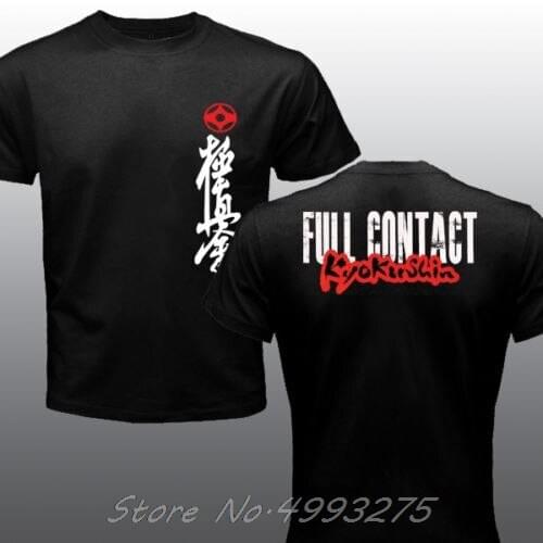 New Mas Oyama Full Contact Karate Kyokushin Kai Kan Japa Kanji Symbol Summer Tees 100% Cotton Double-sided Custom Mens Shirts