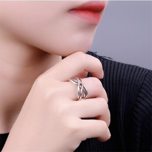 New Wholesale Factory Sale Simple Big Open Rings Jewelry For Women Cross Nest Vintage Retro Boho Party Ring