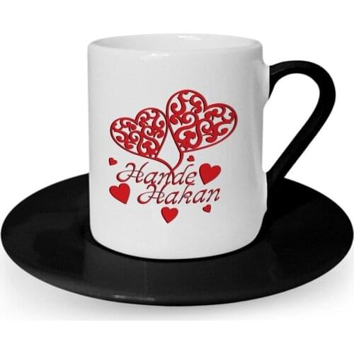 Personalized Valentine 'S Day Themed Black Turkish coffee Cup-12